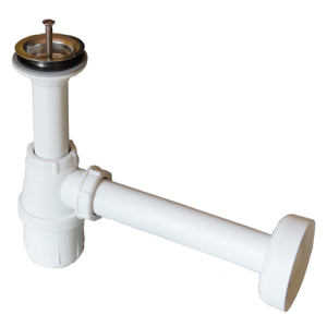 Meuble sous vasque 80cm suspendu collection RAVEN, coloris blanc mat et brillant, avec vasque et siphon inclus