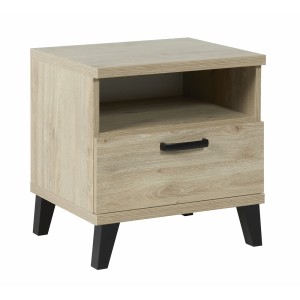 Table de chevet DANAÉ – 1 tiroir + 1 niche – Chêne clair – Chambre bébé et enfant 