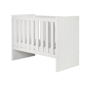 Lit bébé robuste 60x120 évolutif en lit enfant 90x200 coloris blanc collection DANAÉ.