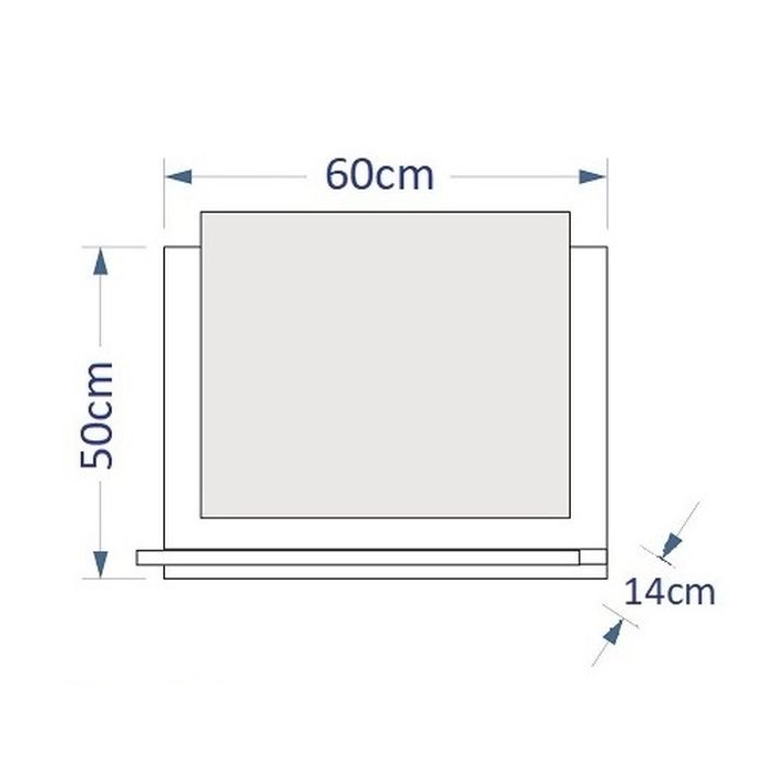 Miroir de salle de bain pour collection OWL/RAVEN/BIRD, coloris blanc