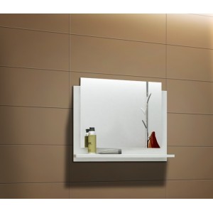Ensemble meubles de salle de bain collection RAVEN, coloris blanc mat et brillant, avec vasque 60cm et deux colonnes