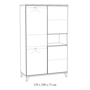 Armoire enfant 3 portes LOUISE – Chêne clair River Oak – Style bois chaleureux