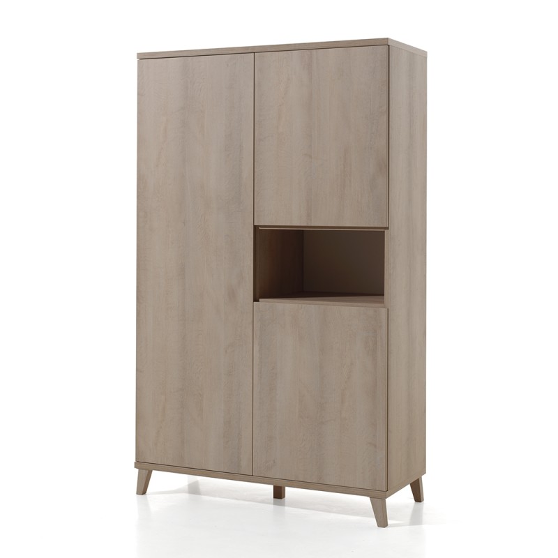 Armoire enfant 3 portes LOUISE – Chêne clair River Oak – Style bois chaleureux