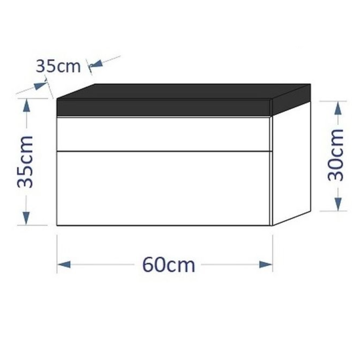 Ensemble meubles de salle de bain collection BIRD, coloris noir mat et brillant avec une colonne