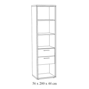 Chambre enfant robuste MATHEO, lit 90x200, armoire, bureau, bibliothéque et chevet
