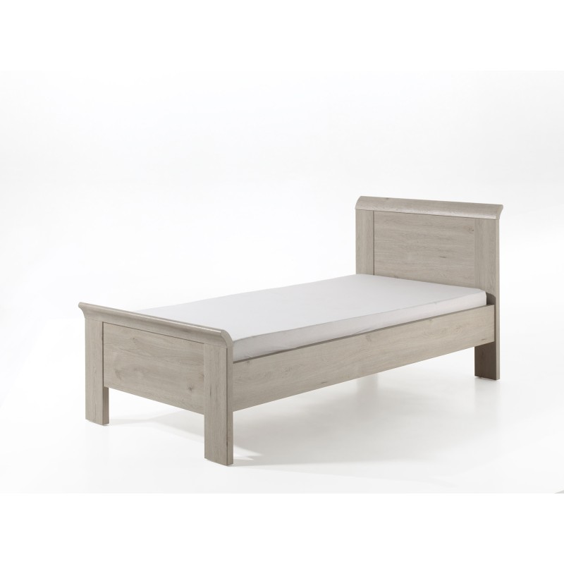 Lit enfant robuste 90x200 collection DANY - Coloris chêne clair