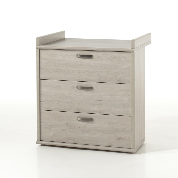 Commode bébé DANY – Table à langer intégrée coloris chêne clair