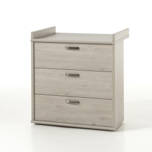 Commode bébé DANY – Table à langer intégrée coloris chêne clair
