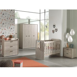 Commode bébé DANY – Table à langer intégrée coloris chêne clair