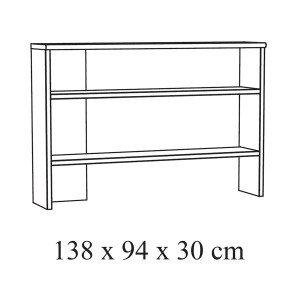 Bureau robuste pour enfant 3 tiroirs plus module étagères collection DANY coloris chêne clair