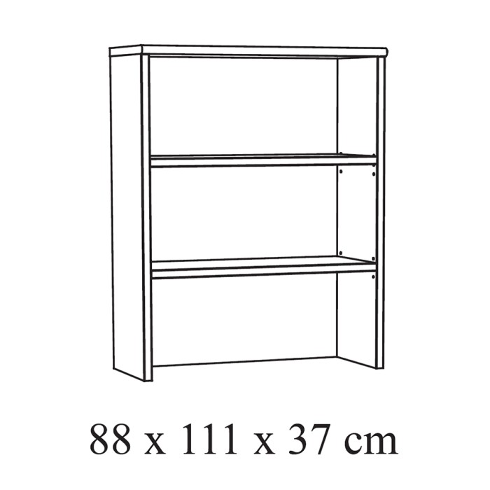Commode DANY – 3 tiroirs avec module 3 étagères chêne clair