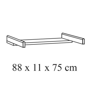 Chambre bébé DANY, lit 60x120 évolutif en 90x200, armoire, commode à langer et chevet, coloris chêne