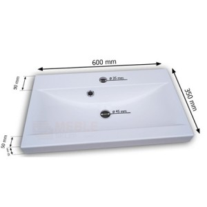 Ensemble meubles de salle de bain collection RAVEN, coloris noir mat et brillant, avec miroir, vasque 60cm et deux colonnes