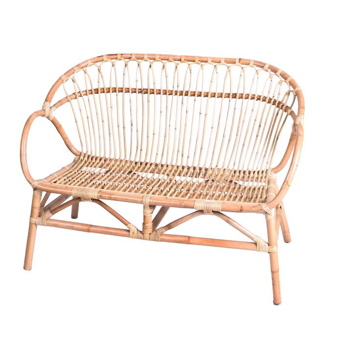 Canapé d'extérieur en rotin 83x68x116cm, parfait pour se relaxer au naturel