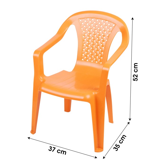 Chaise pour enfant en PVC orange 36x52x41cm