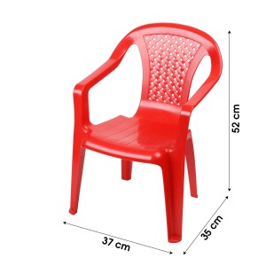 Chaise pour enfant en PVC rouge 36x52x41cm