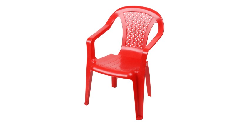 Chaise pour enfant en PVC rouge 36x52x41cm