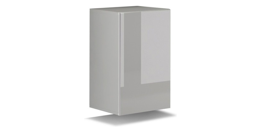 Meuble de salon blanc collection CEPTO, 1 porte, 1 étagère. Idéal pour un petit rangement dans le salon