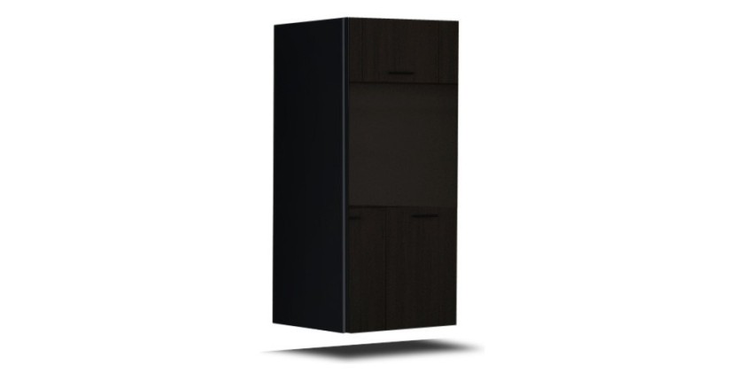 Meuble de salon noir collection CEPTO, 1 porte, 1 étagère. Idéal pour un petit rangement dans le salon