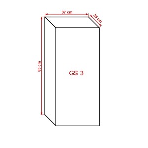 Meuble de salon blanc collection CEPTO, 1 porte, 2 étagères. Idéal pour un petit rangement dans le salon