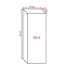 Meuble de salon blanc collection CEPTO 37x91cm, 1 porte, 1 étagère.