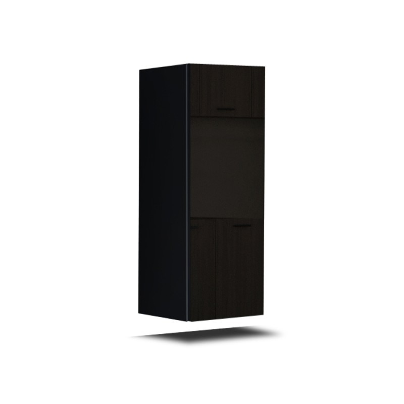 Meuble de salon noir collection CEPTO 37x91cm, 1 porte, 1 étagère.