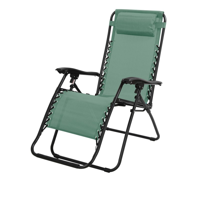 Fauteuil relax d'extérieur coloris vert, dimension 176x108x64cm