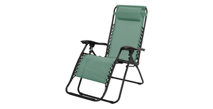 Fauteuil relax d'extérieur coloris vert, dimension 176x108x64cm