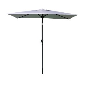 Parasol inclinable gris clair, dimension 135x210cm
