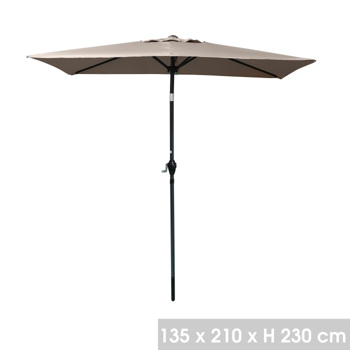 Parasol inclinable taupe 135x210cm