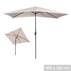 Parasol inclinable beige 200x300cm