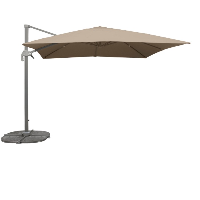 Parasol décentré carré taupe 300x300cm