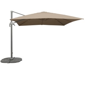Parasol décentré carré taupe 300x300cm