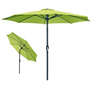 Parasol inclinable rond vert pomme diamètre 300cm