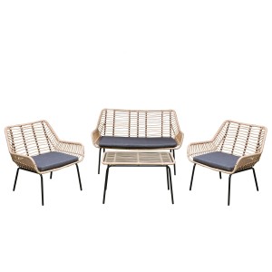 Salon de jardin complet en résine : l'alliance parfaite du métal noir et de la résine tressée