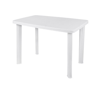 Table d'extérieur blanche en PVC dimension 100x70cm