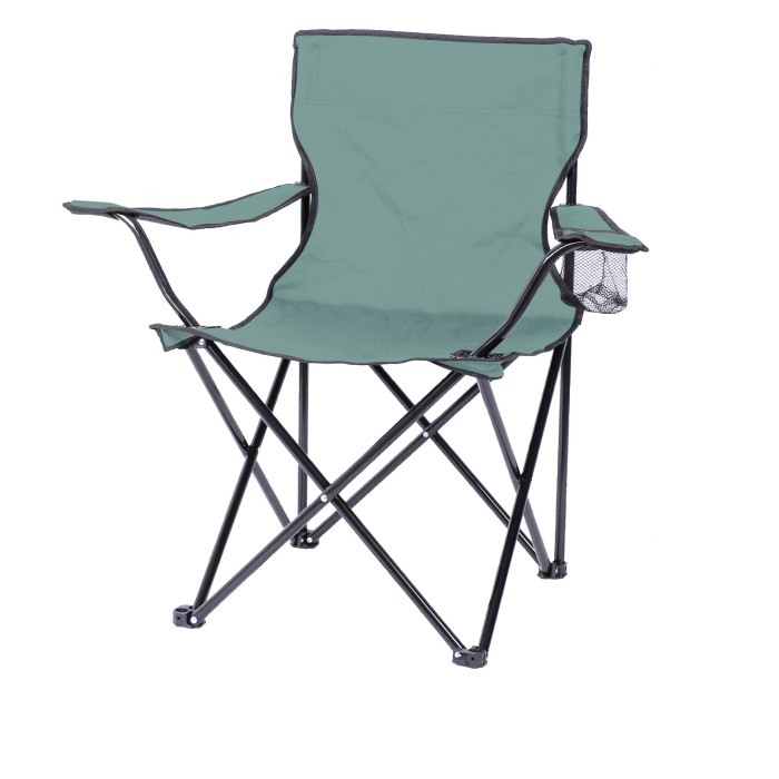 Fauteuil de jardin pliable en tissu vert 82x50x60cm