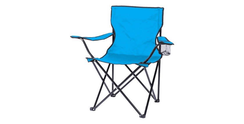 Fauteuil de jardin pliable en tissu bleu turquoise 82x50x60cm