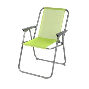 Fauteuil de jardin pliable en tissu coloris vert pomme 53x55x75cm