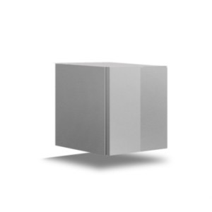 Ensemble meubles de salon suspendus blanc collection CEPTO. 249cm, 8 meubles, leds.