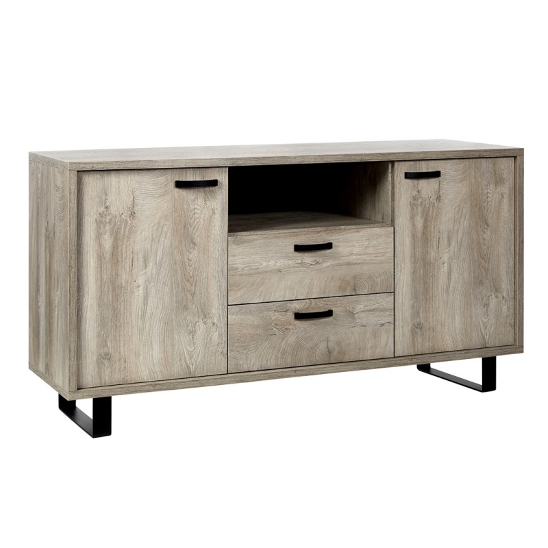 Buffet NEWTON 170 cm – 2 portes, 2 tiroirs – Chêne clair – Design robuste