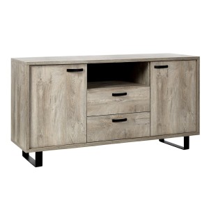 Buffet NEWTON 170 cm – 2 portes, 2 tiroirs – Chêne clair – Design robuste