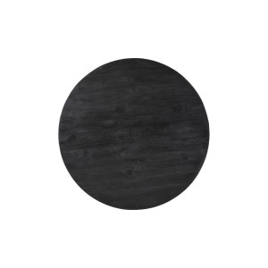 Table ronde collection FRANCHIA en bois exotique de mangolia noir diamètre 130 cm