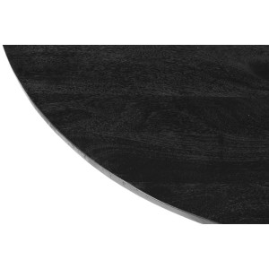 Table ronde collection FRANCHIA en bois exotique de mangolia noir diamètre 130 cm