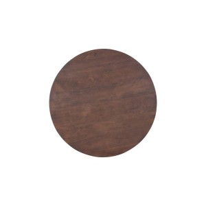 Table ronde collection FRANCHIA en bois exotique de mangolia brun diamètre 130 cm