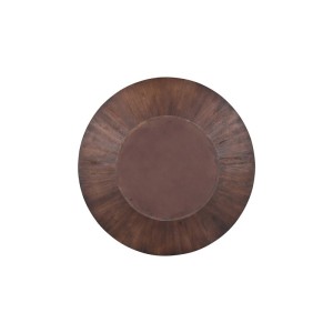 Table ronde collection FRANCHIA en bois exotique de mangolia brun diamètre 130 cm