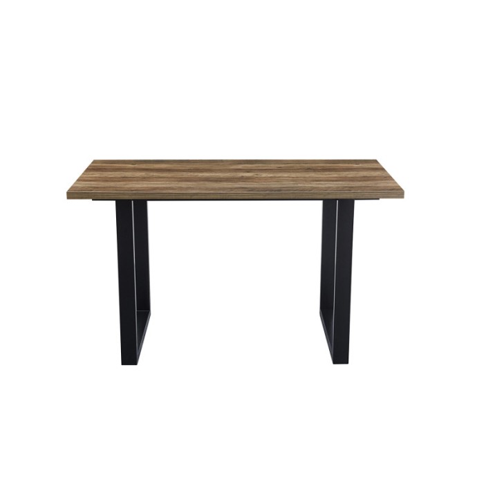 Table à manger EDWAR longueur 160cm en décor exotique mango, idéal pour une salle à manger conviviale