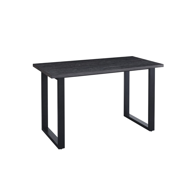 Table à manger EDWAR longueur 160cm en décor brun foncé, idéal pour une salle à manger conviviale