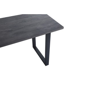 Table à manger EDWAR longueur 160cm en décor brun foncé, idéal pour une salle à manger conviviale