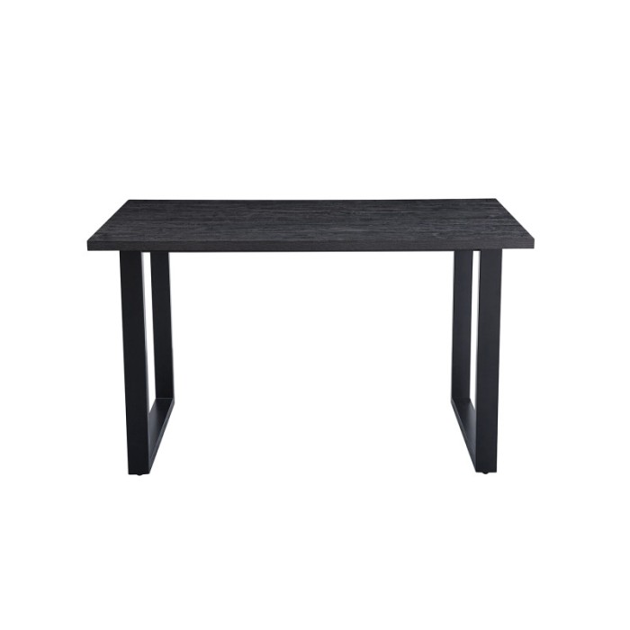 Table à manger EDWAR longueur 160cm en décor brun foncé, idéal pour une salle à manger conviviale